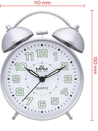 Orë me alarm MPM Quality, e argjendtë