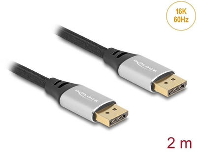 Kabllo DisplayPort Delock 80634, 2m, 16K 60Hz, i zi