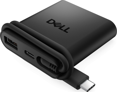 Hub udhëtimi Dell DA225, USB Type C, 4 në 1, i zi