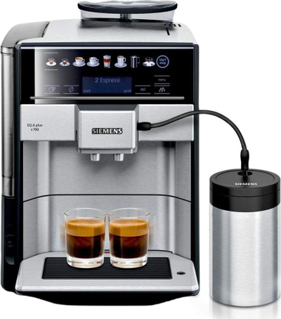 Makinë për esspresso Siemens EQ.6 Plus S700 TE657M03DE, 1500W, e argjendtë