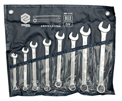 Set çelësash Vorel 51705, 8 copë, 8-19 mm, çelik CrV