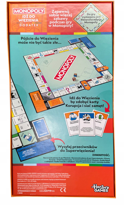 Zgjerim loje tavoline Hasbro Monopoly Go to Jail G0719, 2 6 lojtarë, në polonisht