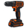 Trapano vidhosës Black&amp;Decker BDCDC18KB, 18V, 2x 1.5Ah, portokalli e zezë
