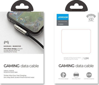 Kabllo kariku për lojëra Joyroom Gaming S1230K5, USB në Lightning, 1.2m, gri