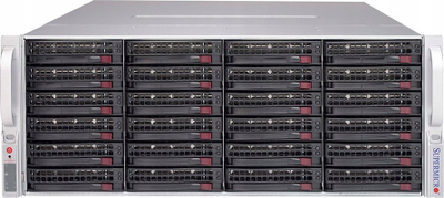 Shasi serveri Supermicro CSE-847E1C-R1K23JBOD, 4U, 44x3.5" SAS SATA, 1200W, e zezë