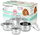 Set tenxheresh MG Home Stilo Inox, 8 copë, për induksion, argjendtë