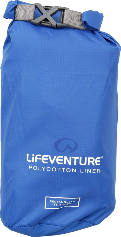 Çarçaf thesi gjumi Lifeventure Polycotton Liner, drejtkëndor 185x90cm, blu