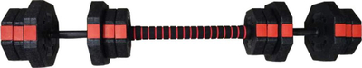 Set hantelash Eb Fit Bituminous Dumbbells 1033419, 2 x 10 kg, i zi