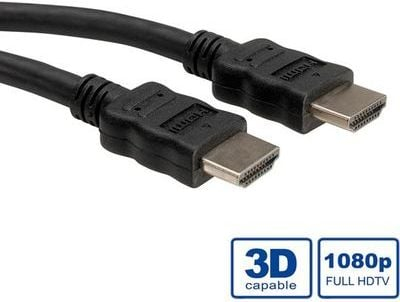 Kabllo HDMI Roline 11.04.5740, 10m, audio video, e zezë