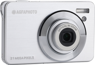 Aparat fotografik kompakt AgfaPhoto DC8300, 21MP, zmadhim optik 8x, argjendtë