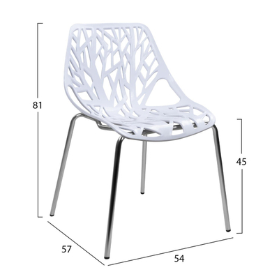 Karrige Elsa HM0023.11 54×57×81 cm, bardhë