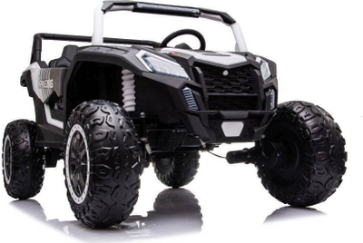 Makina elektrike për kalamaj Lean Toys A032, 4x200W, sedilje lëkure, me telekomandë, e zezë