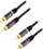 Kabllo audio LogiLink CA1202, 1m, 2 x RCA, i zi