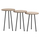 Set Kissa 3 komodina anësore (HM18174.03), zezë