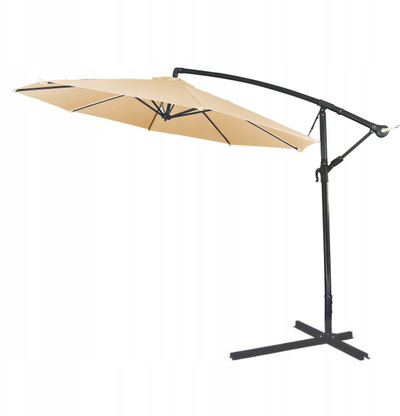 Градинарска чадора Large Solid Foldable, 3 m, полиестер отпорен на УВ, беж