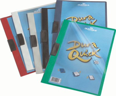 Dosje me kapëse Durable DURAQUICK, A4, 1 20 fletë, e bardhë