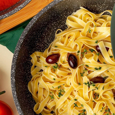 Tigan graniti NAVA, 26cm, veshje non stick, jeshile e errët