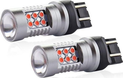 Llambë makine LED Amio W21/5W 7443, CANBUS, e kuqe