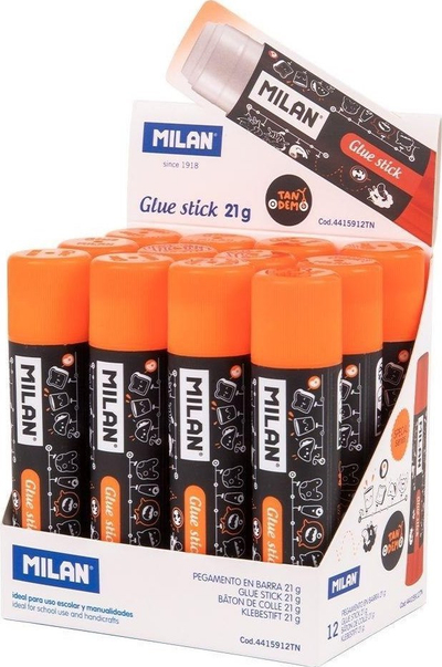 Ngjitës shkop Milan Glue Stick Tandem, 21 g, set me 12 copë, blu