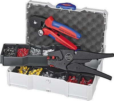 Set veglash Knipex 97 90 10, për presim ferulash, për zhveshje izolimi, shumëngjyrësh