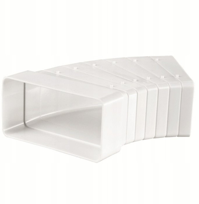 Bërryl horizontal ventilimi Vents, 110x55 mm, plastik, i bardhë