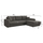 Divan këndor krevati HomeMarkt KANSO HM3338.01R, qoshe djathtas, 244x188x80 cm, gri