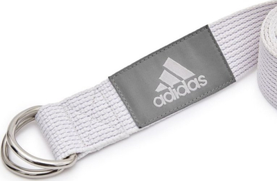 Rrip joga adidas ADYG-20200CW, pambuk–poliester, me unaza metalike, gri