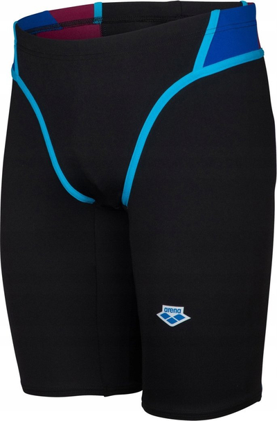Shkurt noti Arena Icons Swim Jammer Panel 100, për burra, që s’i bëhet gjë nga klori, të zinj me blu