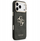Mbulesë telefoni Guess Back Cover për iPhone 17 Pro Max, lëkurë PU, kornizë ari, e zezë