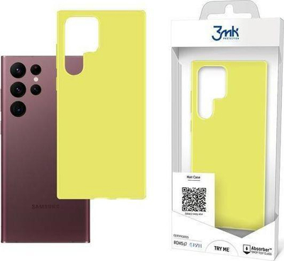 Mbulesë telefoni 3MK Matt Case për Samsung Galaxy S22 Ultra 5G, silikoni, lime