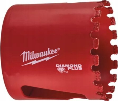 Frezë diamant Milwaukee Diamond Plus 44mm, për qeramikë dhe gur, e kuqe