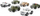 Set lodra makina Defender Mix No. 2, 6 copë, 31 cm, shumëngjyrësh