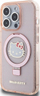 Kuti telefoni Hello Kitty për iPhone 15 Pro, me ring stand, me shkëlqim, rozë