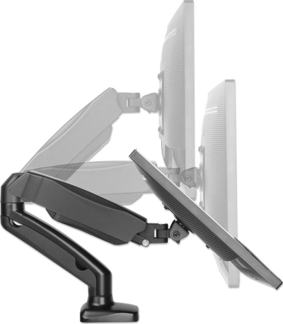 Mbajtëse tavoline për monitor Manhattan 462495, 17"-32", me sustë gazi, e zezë