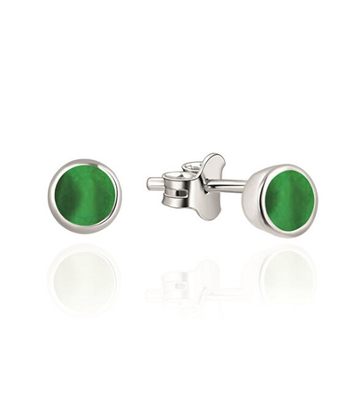 Обетки Beneto Exclusive ACHAGUP2716, сребрени / зелени