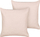 Set jastëkësh dekorativë Beliani LEUZEA, 60x60cm, boucle, rozë pastel