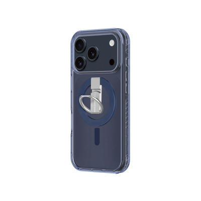 Kapak telefoni Amazingthing Titan Pro Grip Ring Set për iPhone 17 Pro, me unazë mbajtëse, i përshtatshëm për MagSafe, blu