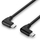 Kабел USB C Lindy 0.5m, USB 2.0, агол 90°, црн