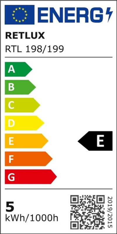 Llampë Retlux 198, LED, Qi 5W, e zezë