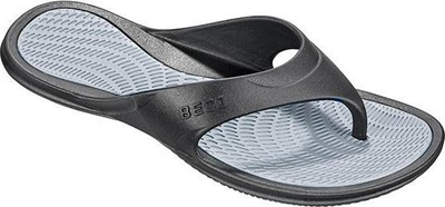 Shapka plazhi BECO Flip Flops për burra, PVC EVA, kundër rrëshqitjes, të zeza gri
