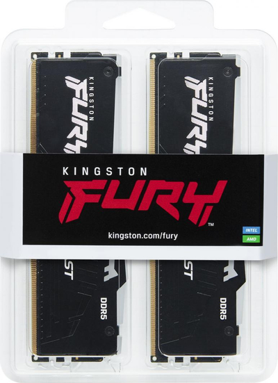 меморија  Kingston Fury Beast RGB, DDR5, 64 GB, 5600 MHz, CL40, KF556C40BBAK2-64