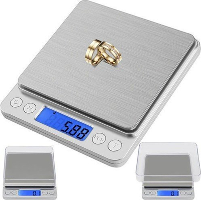 Прецизна кујнска вага, 500 g, 0.01 g, со мерни садови