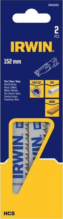 Teh sharrë sabre Irwin IW1016304, për dru, 305mm, set 2 copë