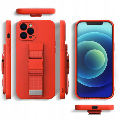 Kapak telefoni Hurtel Gel Case me kordele, për Xiaomi Poco X3 NFC, TPU, blu e errët