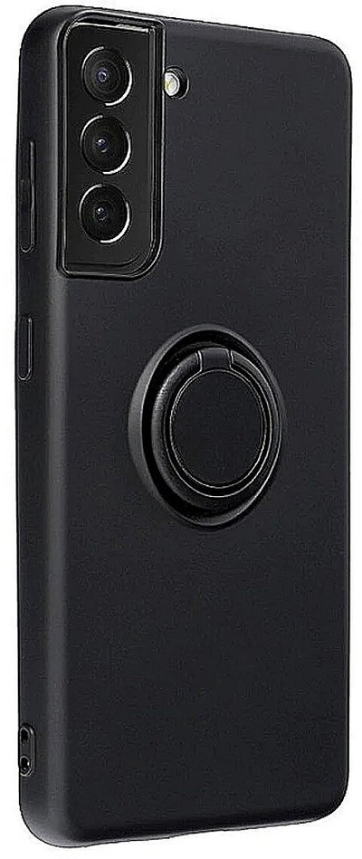 Kapak telefoni Mocco Pastel Ring për Samsung Galaxy S22 Plus 5G, silikon, i zi