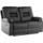 Set kolltukësh për dhomën e ditës BERGEN, lëkurë sintetike, mekanizëm manual recliner, i zi