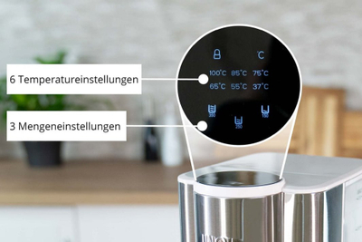 Dispencer uji i nxehtë Unold Ava, me display, 2600W, i bardhë