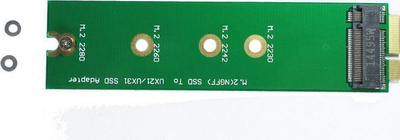 Adapter SSD CoreParts MSZB4200, M.2 në mSATA, jeshile