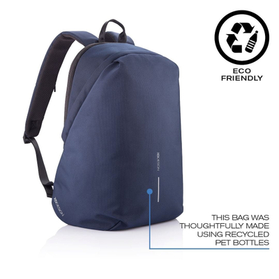 Çantë shpine XD Design Bobby Soft, 15.6", kundër vjedhjes, blu navy