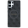 Kuti mbrojtëse Guess 4G Ring Classic Logo për Samsung Galaxy S25 Ultra, lëkurë, MagSafe, e zezë